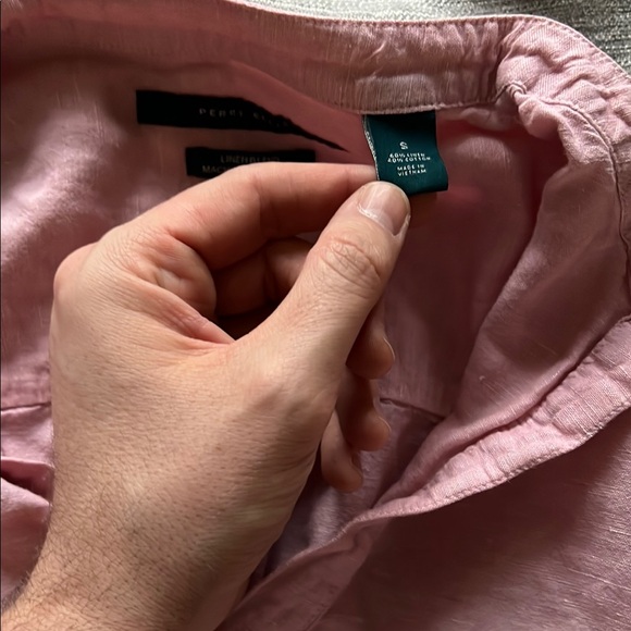 Perry Ellis Pink Long Sleeve Tee - Picture 5 of 15